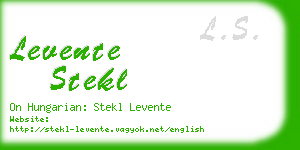 levente stekl business card